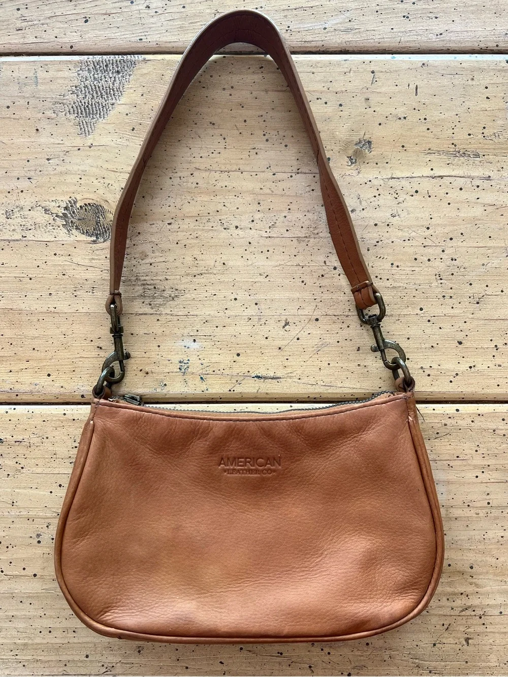 🤎American Leather Co. Small Brown Leather Bag with Single Strap